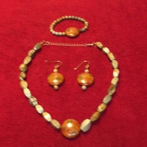 Hand Made Stone Jewelry Set
